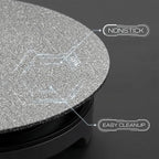 Indoor Smokeless Electric Griddle,Comales Para Tortillas Electricos, Portable Electric Korean Bbq Grill,Round Electric Griddle For Bbq, Tortillas, Steaks, Burgers, Pancakes (11 in)