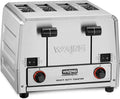 Waring Commercial WCT805 4-Slice Heavy Duty Commercial Pop-Up Bread/Bagel Toaster, 208V, 2800W, 6-20 Phase Plug