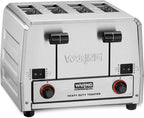 Waring Commercial WCT805 4-Slice Heavy Duty Commercial Pop-Up Bread/Bagel Toaster, 208V, 2800W, 6-20 Phase Plug