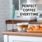 Zulay Kitchen Whisk Milk Frother with 4 Duracell Batteries - Powerful Handheld Foam Maker for Coffee, Lattes, Matcha, Hot Chocolate & Cappuccinos - Whip Creamy Froth in Seconds