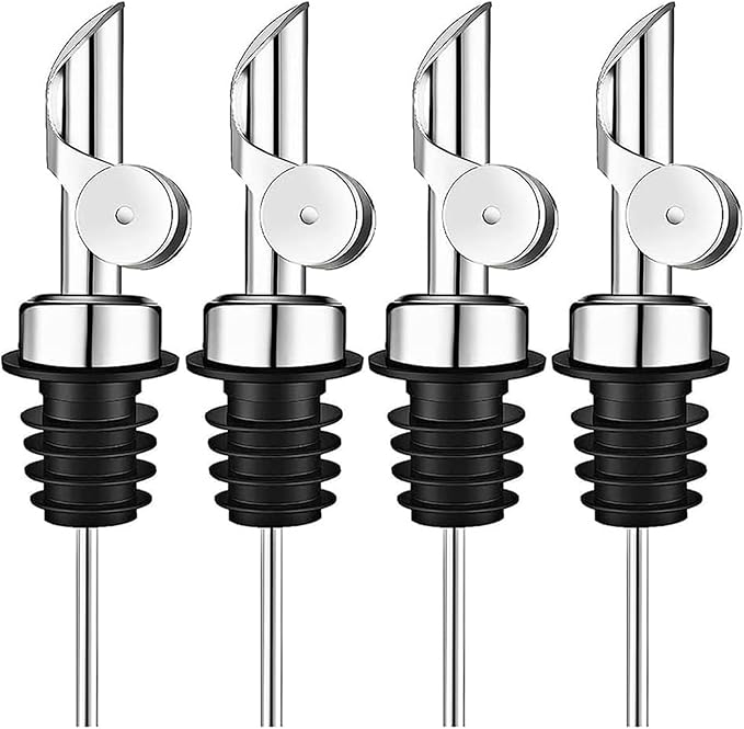 Pafuen Auto Liquor Pour Spout (4, Silver)
