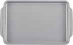 Farberware Nonstick Steel Bakeware Set with Cooling Rack, Baking Pan and Cookie Sheet Set with Nonstick Bread Pan and Cooling Grid, 10-Piece Set, Gray