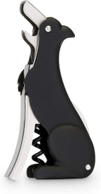 True Zoo Buddy the Bordeaux Collie Black Dog Corkscrew Wine Opener with Built-in Bottle Opener & Sharp Foil Cutter, Stainless Steel and Plastic, Home Bar, Kitchen, Travel, Novelty Gifts, Set of 1