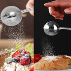 Powdered sugar shaker duster, flour dispenser for bread baking, rice flour sifter, sourdough bread baking supplies, versatile flour duster for baking, ideal for powdered sugar and flour distribution