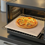 VEVOR Pizza Stone, 15 x 12 x 0.6 in Rectangular Cordierite Pizza Stone, Extra Large Baking Stone with Scraper, 1450℉ Heat-Resistant Bread Stone, for Kitchen Oven, Baking Bread & Pizzas, BBQ Grill