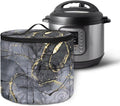 Electric Pressure Cooker Insulation Handbag Accessories Pockets Pressure Cooker Storage Bag Kitchen Decor, Rose Black Marble