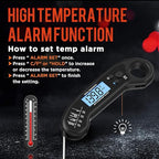 Meat Thermometer Digital, Instant Read Meat ThermometerI for Grill and Cooking, Waterproof Food Thermometer for Kitchen and Outside, BBQ, Turkey, Candy, Liquids, Beef