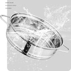 BinaryABC Stainless Steel Dumpling Steamer Basket for Pot,16cm Steamer Insert for Food Veggie Rice Noodle Roll (6.29INCH)