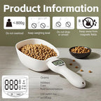 2026 New Digital Measuring Spoon, Digital Food Measuring Scoop Scale 800g / 0.1g High Precision with LCD Screen, Electronic Measuring Spoon for Cooking Baking, Dog Cat Food (2 Pcs)