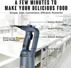 VONCI 500W Commercial Immersion Blender Handheld, 20" 304 Removable Shaft, Heavy Duty Stick Blender with Variable Speed 6000-20000RPM, Long Hand Mixer for Professional Kitchen Use.