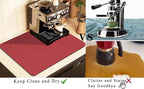 Coffee Mat for Countertops ,Coffee Bar Accessories Fit Under Coffee Maker Espresso Machine, Absorbent Hide Stain Rubber Mat for Countertop ,Dish Drying Mat for Kitchen Counter (Red, 16"x24")