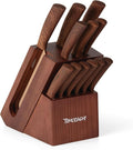 Hampton Forge Raintree Copper 13 Piece Block Set, Brown/Wood