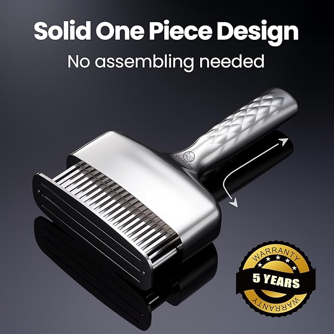 Meat Tenderizer Tool, Stainless Steel Blade Tenderizer for Meat – Extra Long Handle, Rustproof One-Piece Meat Tenderizer Mallet & Hammer, Steak Cooking Accessories, No Assembly Needed, 5-Year Warranty
