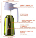 CXINYI - 16oz/470ml Olive Oil Dispenser for Kitchen with Stickers - 2 in 1 Olive Oil Sprayer for Cooking, Air Fryer, and Salad, Purple (Light-Proof Kitchen Gadget)