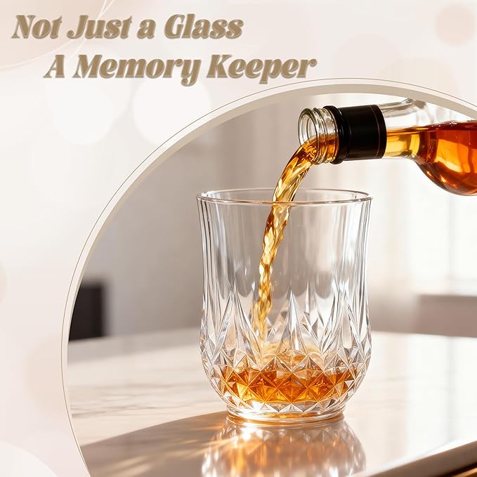 24 Pack Plastic Stemless Wine Glasses,12oz Unbreakable Vintage Elegant Drinking Glass Set,Reusable Fancy Cocktail Cups for Party, Wedding, and Bulk Events (24, 12oz-Transparent)