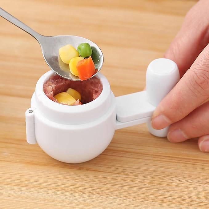 2Pcs Meatball Maker, Creative Meatball Maker Set Handmade Stuffed Meat Point Round Ball Rice Ball for Kitchen Cooking Tool
