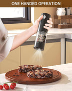 CIRCLE JOY Electric Salt and Pepper Grinder Set Rechargeable Salt and Pepper Mills with 6-Level External Adjustable Coarseness, White LED Light and Storage Base, Black