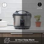 Tiger JNP-S10U-US 5.5 Cup Capacity White Rice Cooker with Non-Stick Inner Pot, Retractable Power Cord, and Keep Warm up to 12 hours (Urban Satin)