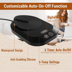 Coffee Mug Warmer for Desk, Electric Coffee Cup Warmer with 3-Temp Settings, Smart Coffee Warmer for Desk Auto Shut Off Timer, Cup Warmer for Desk with TEM/TIME Display, Wax Warmer, Good Gift