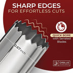 Orblue Premium Apple Corer Tool - Durable Stainless Steel Fruit Core Extractor Tool - Apple Corer Remover, Blue