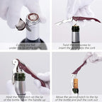 HYZ 2-Pack Wine Opener Waiter Corkscrew, Professional Wine Key for Servers, Bartender with Foil Cutter, Manual Wine Bottle Opener Double Hinged (Burgundy)