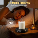 Coffee Mug Warmer & You are Awesome Mug Set, Electric Cup Warmer with Auto Shut Off, 4 Temperature Setting Smart Beverage Warmer, 8-Hours Auto Shut Off (Black Awesome Mug)