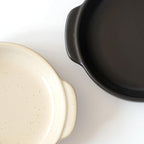 Santo Banko Ware Gratin Dish for One Person Capacity 13.5 fl oz (400 ml) Heat Resistant Pottery Oven Safe Direct Fire Microwave Dishwasher Safe Stackable Beige Made in Japan