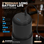 HAUSHOF Portable Coffee Maker, Travel Coffee Maker Battery Operated Small Pour Over Set, Compact Coffee Maker with Electric Grinder & Insulated Mug for Travel, Camping, Car