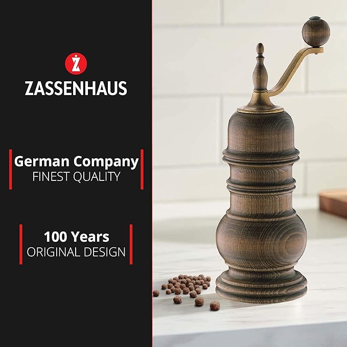 Zassenhaus Speyer 5.1-Inch Dark Stained Beech Pepper Mill