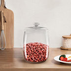 Maredash 1/2 Gallon glass jars, Cookie Jar & Candy Jar with Lid, Large Food Storage Container,glass jar with lid for Buffet, Coffee & Flour, Laundry Room Storage & Pantry 2pcs