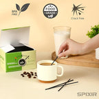 Stir Sticks, Coffee Stirrer Straw, Black Cocktail Straws 7.87-inch, 1000pcs Plastic Straws Disposable, Swizzle Sticks for Cocktails or Coffee & Drinks