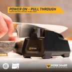 Work Sharp Electric Kitchen Knife Sharpener - Get knives ready for cookouts and BBQ's- Fits in Kitchen Drawer, Sharpens every time, fast & easy
