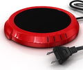 Large Candle Warmer Plate Safely Releases Scents Without a Flame - Used as Candle Jar & Coffee Warmer for Home & Office, 1 Pack, Red