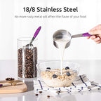 U-Taste 10 Piece Measuring Cups and Spoons Set in 18/8 Stainless Steel (Purple)