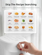 COMFEE' Compact 2.1 Quart Air Fryer with 12 Menu Options, Adjustable Timer & Temperature Control 176-400 degrees F, Dishwasher-Safe Nonstick Fry Basket with Stainless Steel Finish