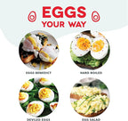 Dash Rapid Egg Cooker - Boiler, Poacher & Steamer - Includes Measuring & Recipe Guide - Dishwasher Safe - BPA Free - Holds 7 Eggs, Black