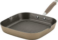 Anolon Advanced Home Hard Anodized Nonstick Deep Square Griddle Pan/Grill, 11 Inch, Bronze