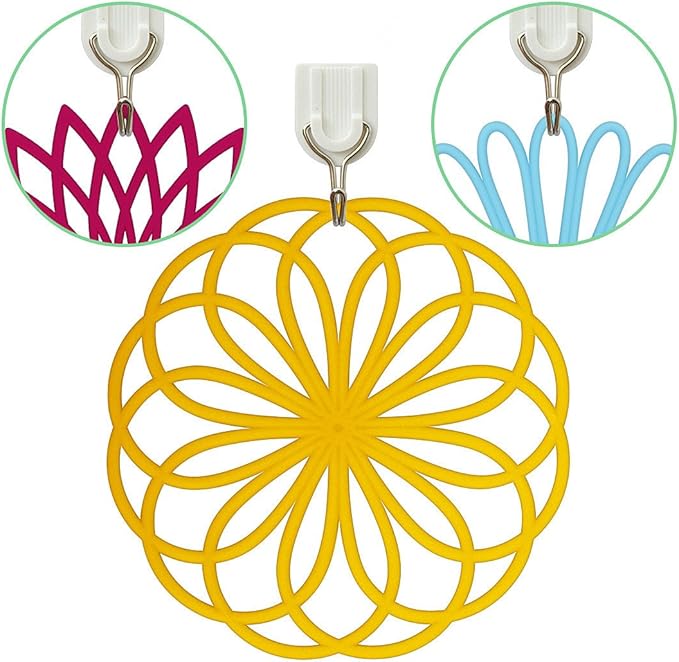ME.FAN Silicone Trivet Mat - Kitchen Hot Pads for Pots & Dish - Insulated Teapot Trivet - Flexible, Durable, Non-Slip Large Coasters 3 Set Grass Green