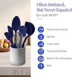 GIR: Get It Right 10-Piece Silicone Ultimate Kitchen Utensil Set – Spatulas, Ladle, Flip, Spoons, Whisk, Peeler & Spoonula – Nonstick, Non-Toxic, Heat-Resistant – Navy