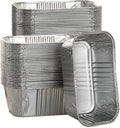 MOACOCK 50 Pack 1Lb Mini Loaf Pans, 6” x 3.5” x 2” Foil Disposable Loaf Pans, Aluminum Foil Bread Pans for Baking Homemade Cakes & Breads Holiday Treats Food Storage