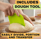 16 inch Baking Stone For Oven - Round Pizza Stone with Handles and Dough Tool - Baking Stone for Bread - Pizza Stones for Oven and Grill - Cooking Gifts for Food Lovers