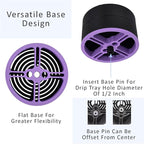 Elevate Anti-Splash Cup Riser Accessory for most Keurig K-cup, Cuisinart Single Serve, and other Coffee Makers, Adjustable for Cup Size and Drip Tray Type (Black with Lilac Base)