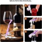 HYZ 2-Pack Wine Opener Waiter Corkscrew, Professional Wine Key for Servers, Bartender with Foil Cutter, Manual Wine Bottle Opener Double Hinged (Lilac)
