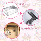 Rectangular Mousse Cake Mold, Stainless Steel Heavy Duty Adjustable Rectangle Shaped Cake Cutter Tiramisu Pan Extensible Pastry DIY Baking Tool for Baking Accessories - 10 * 7in