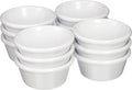 Winco Commercial-Grade Plastic Ramekin/Dipping Sauce Cup, Smooth, 6 Ounce, White (12 Pack)
