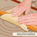 Silicone Baking Mat, 24" x 16" Baking Mat, Pastry Rolling Sourdough Baking Mat Supplies for Making Pizza, Pie, Cookies, Bread