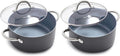 GreenPan Lima Hard Anodized 5QT Stock Pot with Lid, Healthy Ceramic Nonstick, PFOA PFAS-Free Nontoxic Pots and Pans, Oven & Broiler Safe Cookware, Stainless Steel Handles, Grayy (Pack of 2)