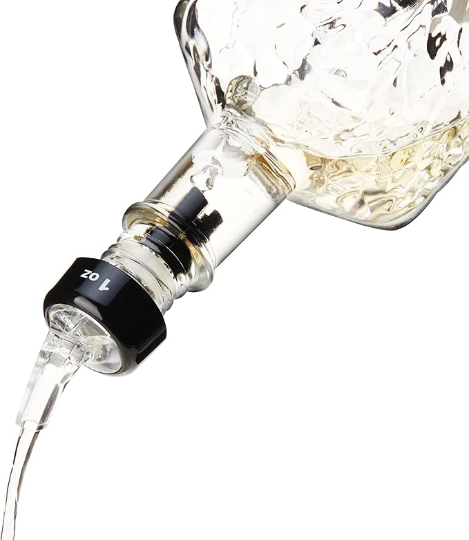 TRUE Measured Pour Spouts for Liquor Bottles Alcohol Pouter Spouts Home bar Liquor Pourers, 0.5oz, 1oz, 2 oz, Set of 6