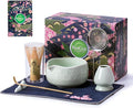 Buucup Matcha Whisk Set, Ceramic Matcha Kit Set Includes Matcha Bowl, Matcha Whisk and Holder, Bamboo Scoop, Scoop Rest, Sifter and Tea Towel - 7 Pcs Matcha Kit for Matcha Lovers (Mint)