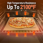 Arcedo Pizza Stone for Oven and Grill 13 Inch, Baking Stones for Bread Thermal Shock Resistant 13x13 Square Pizza Grilling Pans Replacement with PE Scraper